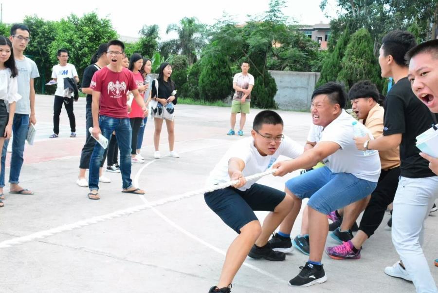 祝贺我系拔河比赛战胜海环系夺得第一